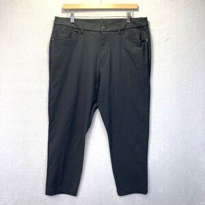 Lululemon Pants Mens 34x26 *Hemmed Short* Gray 5 Pocket‎ Stretch Casual Utility